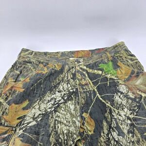 Wolf Mountain Cargo Pants Mens Camo Cotton Canvas Forest Green Brown 42x30
